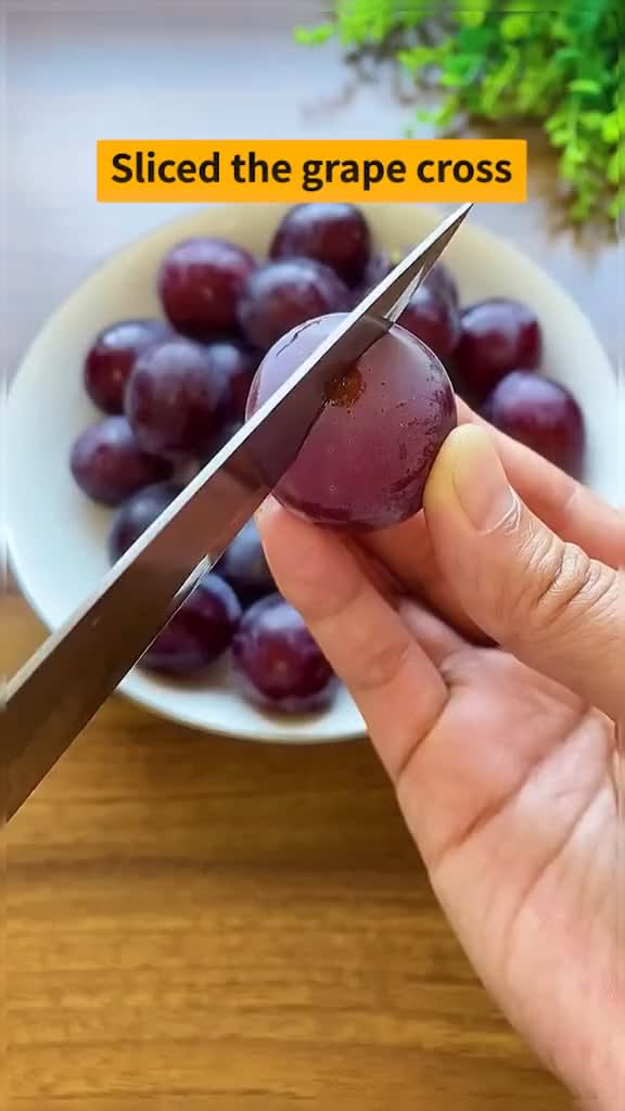 Peeled off grapes jelly