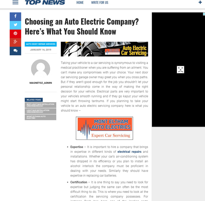 Choosing an Auto Electric Company? Here's What You Should Know