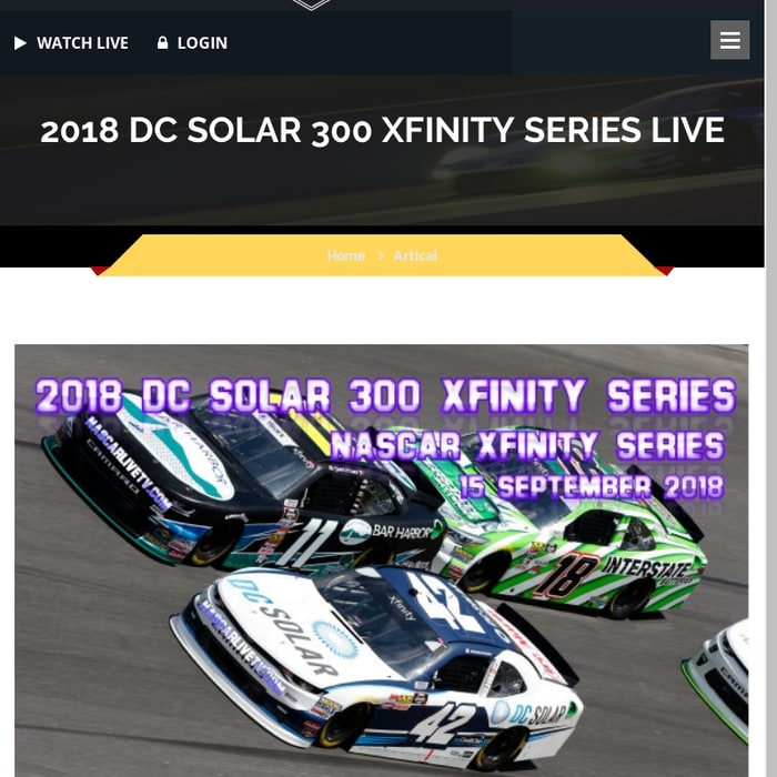 2018 DC Solar 300 Xfinity Series Live