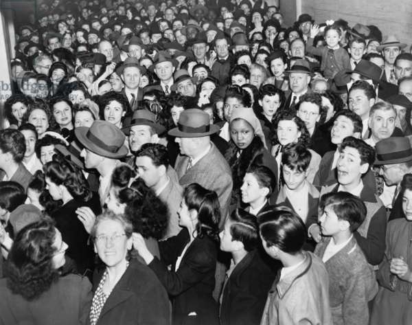 New Yorkers line up by the thousands waiting to be vaccinated at the Department of Health during a smallpox scare in April 1947.