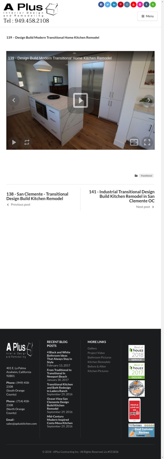 Design Build Modern Transitional Home Kitchen Remodel