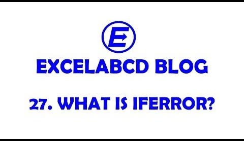 What is IFERROR function?