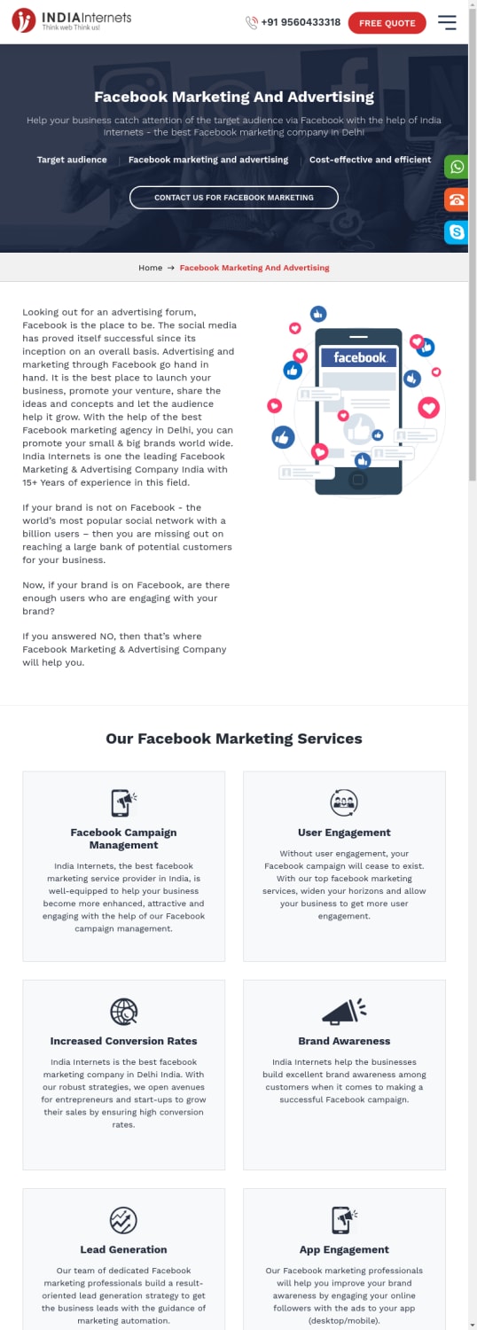 Facebook Marketing Agency in Delhi, India, Facebook Marketing & Advertising Company India
