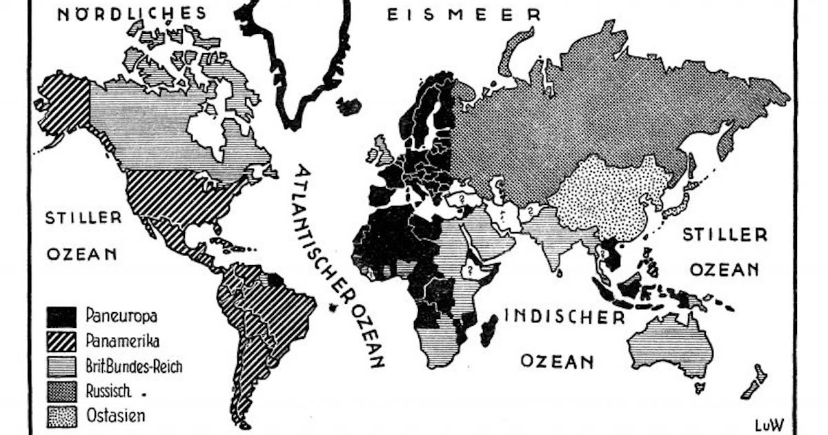 The utopian 1920s scheme for five global superstates