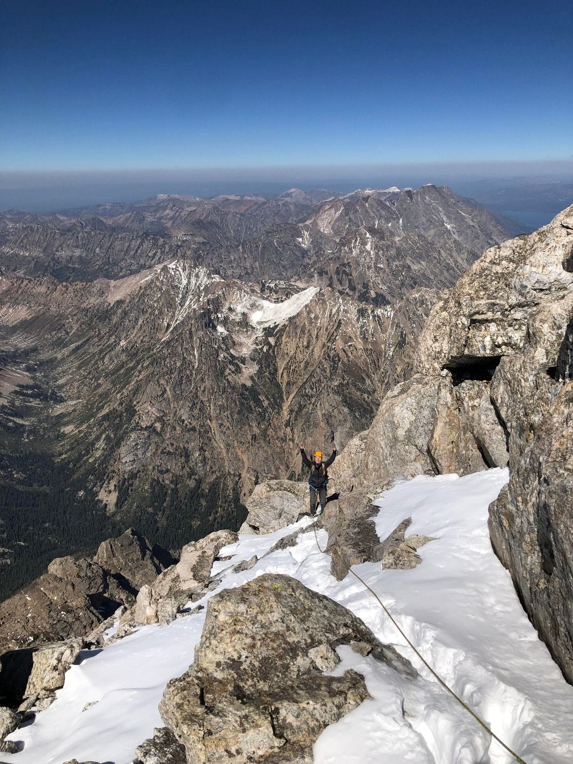 On my way to summit Grand Teton via Owen Spalding route!