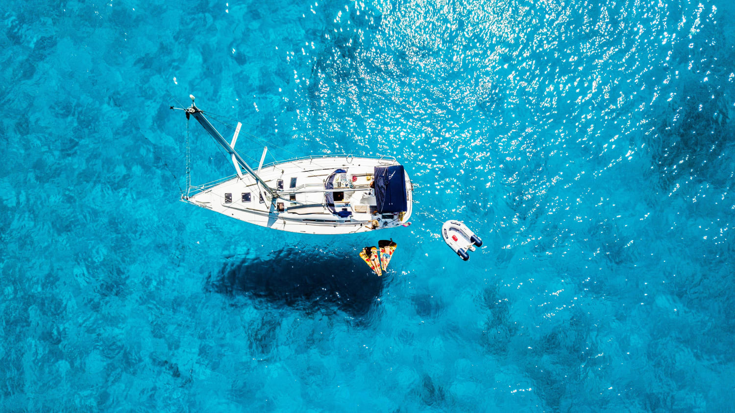 Boat on Blue Sea 4K Wallpaper🌟✨