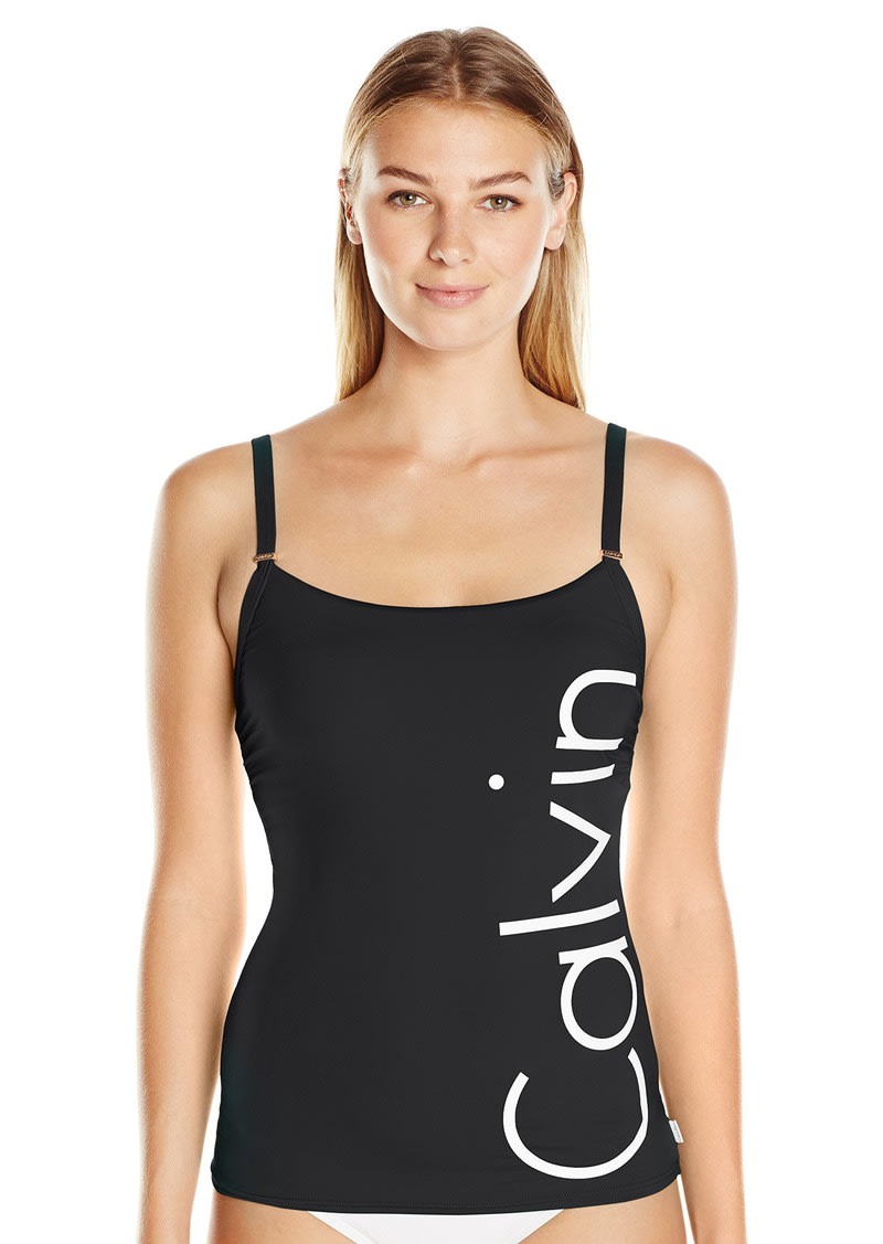 Calvin Klein Women's Over The Shoulder Lingerie Tankini with Removable Soft Cups