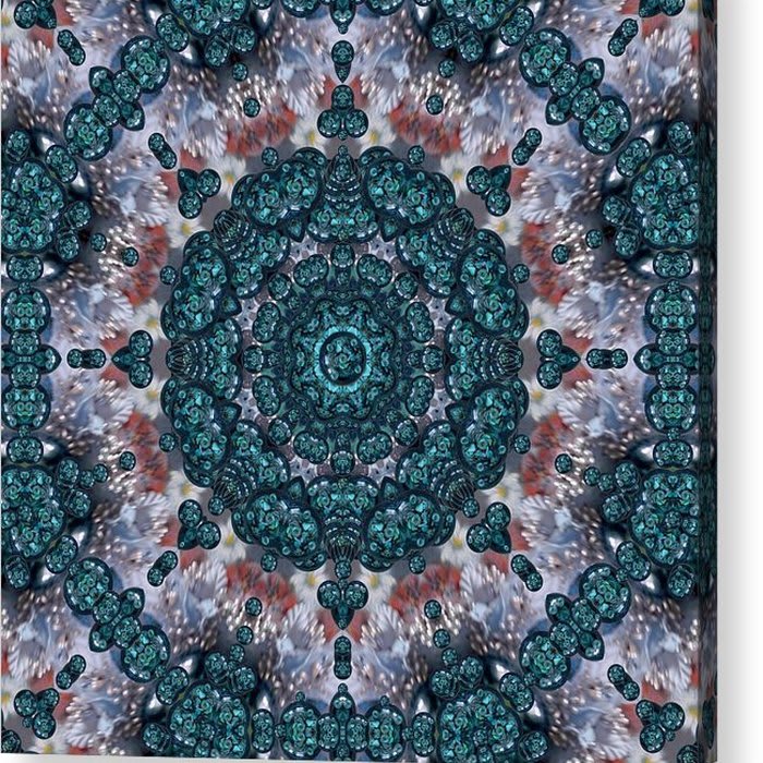 Marbels Glass And Paint Love Mandala Decorative Acrylic Print by Pepita Selles