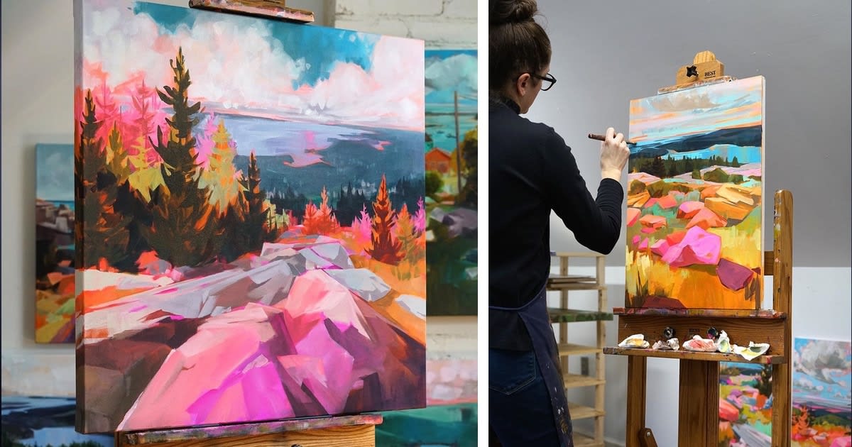 Brightly Colored Landscape Paintings Transmit Joy and Serenity