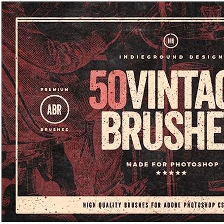 50+ Creative Vintage & Retro Photoshop Brushes 2018