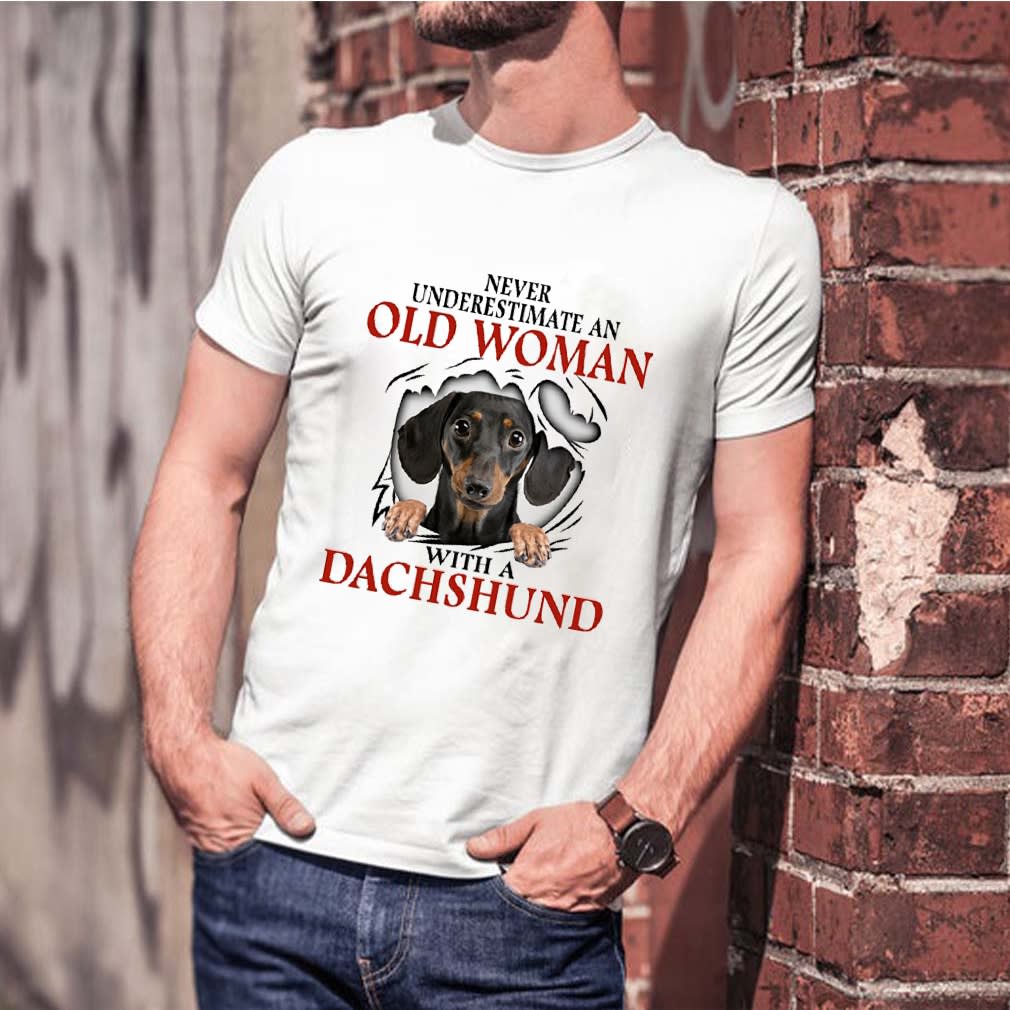 Never Underestimate An Old Woman With A Dachshund shirt, Hoodie