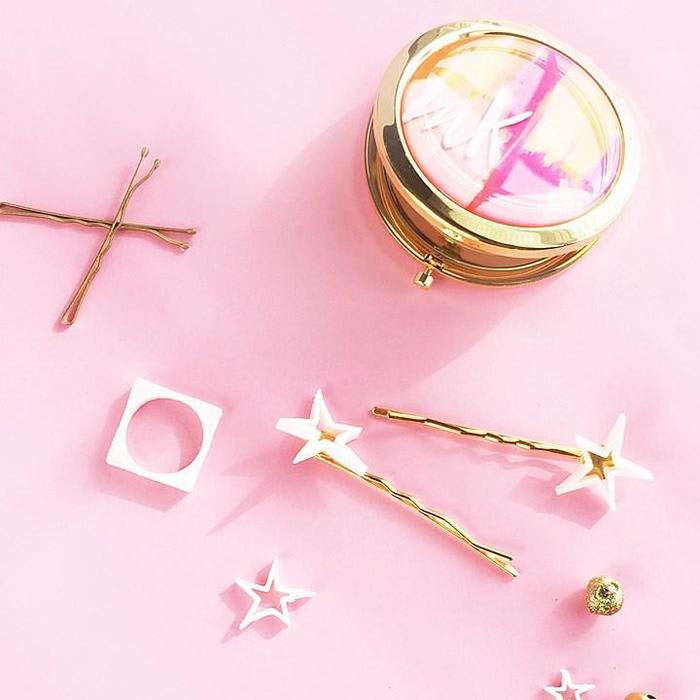 DIY Gold And White Star Bobby Pins