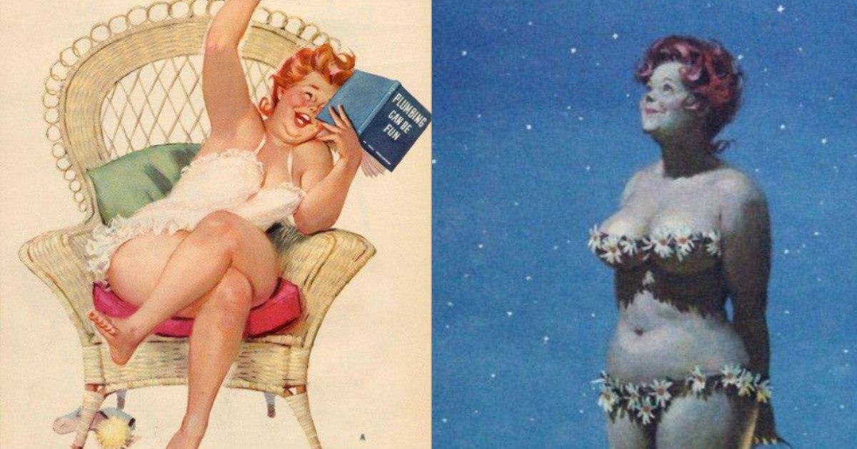 20+ Illustrations Of Hilda, The Forgotten Plus-Size Pinup Of The 1950s