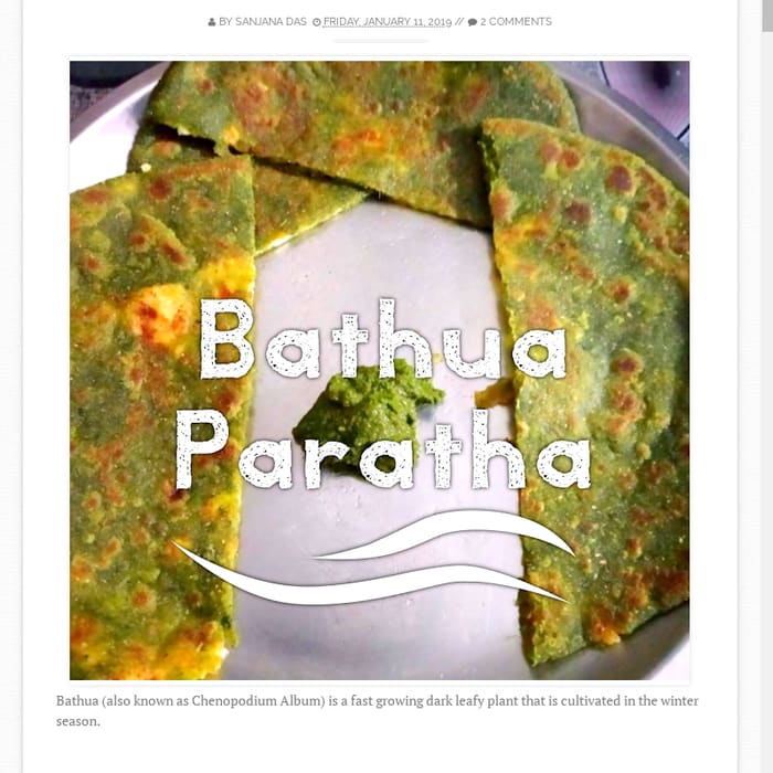 Recipe 56: Bathua Parantha ~ Spices n Secrets
