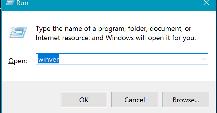 Check Windows 10 Build Version