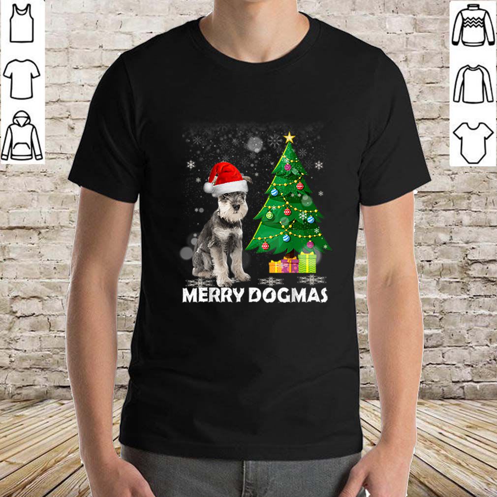 Original Merry Dogmas Schnauzer Christmas dog decor Xmas tree shirt