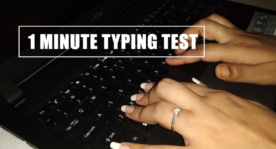 Online typing WPM test in English - 1 Minute typing test