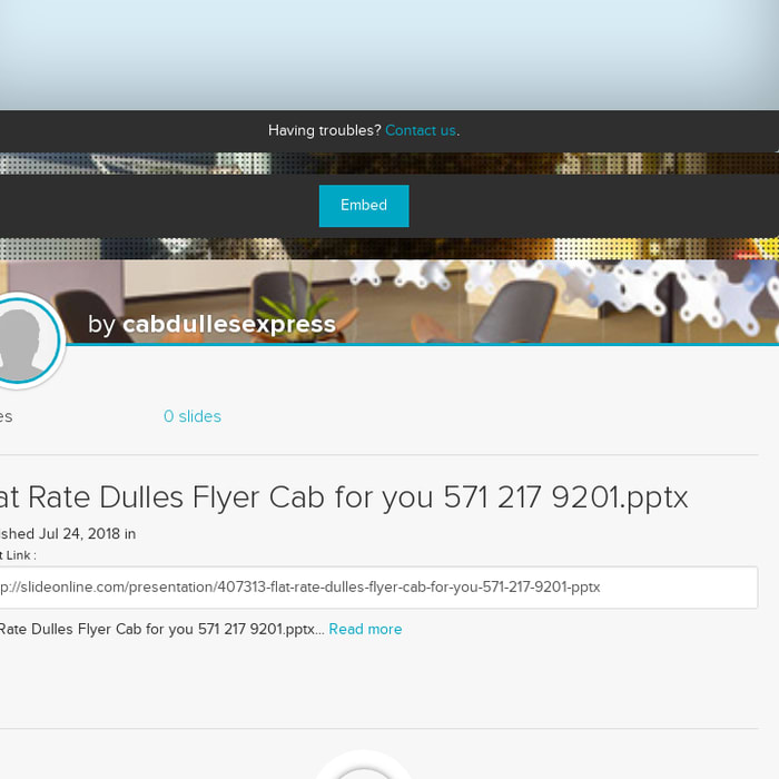 Flat Rate Dulles Flyer Cab for you 571 217 9201.pptx