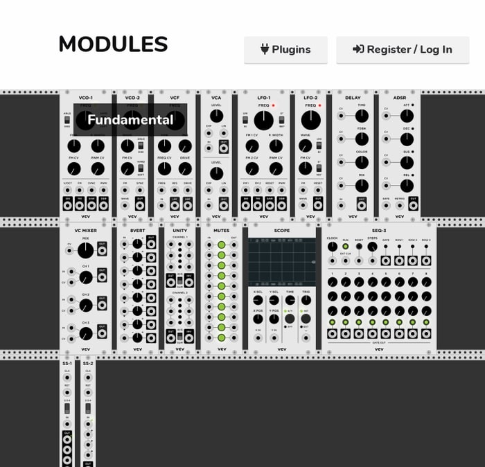 Open-source virtual modular synthesizer
