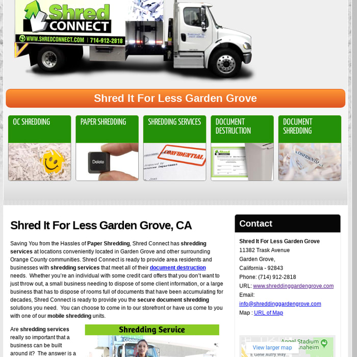 Secure Shredding Services Garden Grove - (714) 912-2818