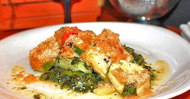 Baked Fish with Roasted Vegetables