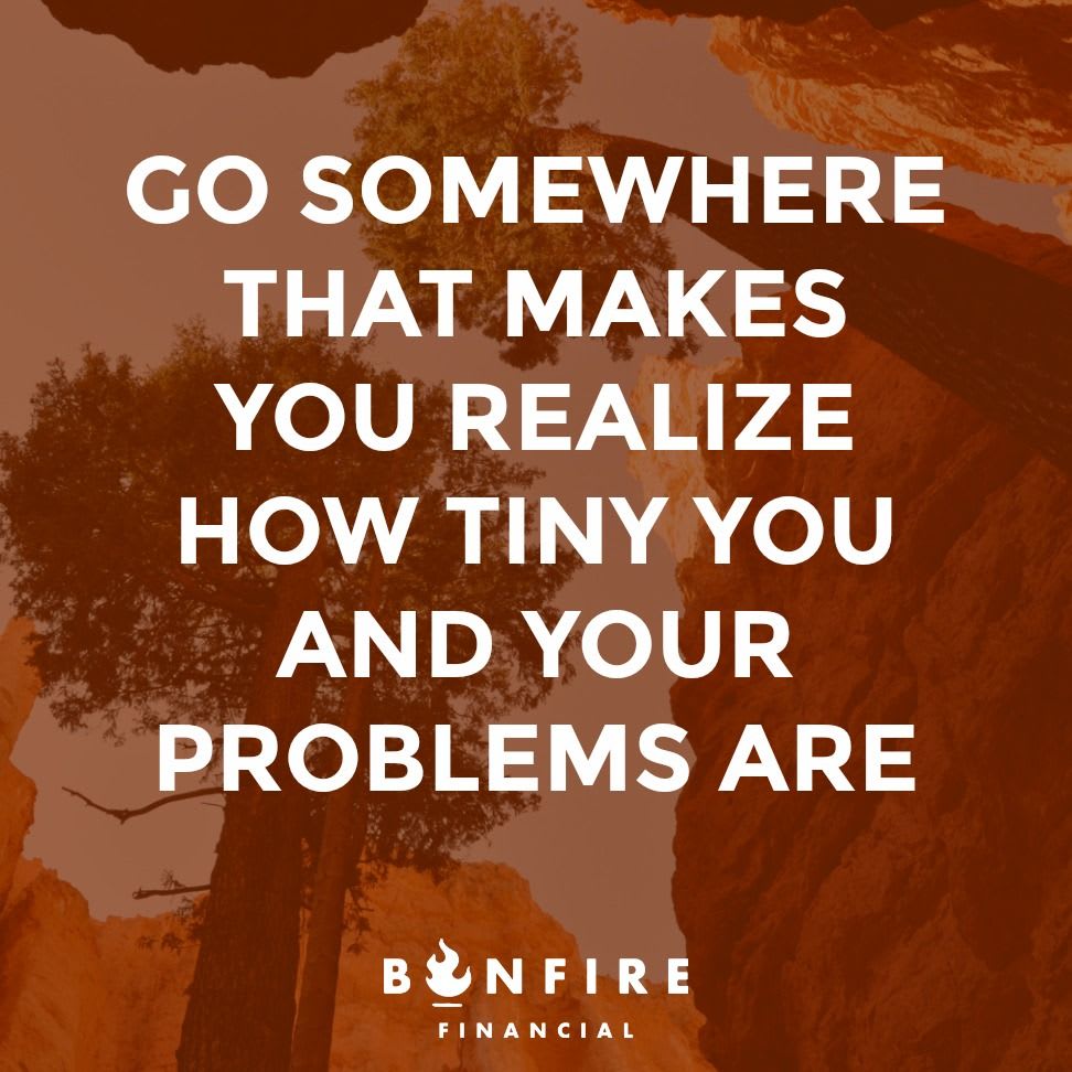 Go somewhere that makes you realize how tiny you and your problems are. #quote #travelquote | Quotes to live by, Inspirational quotes, Quotes
