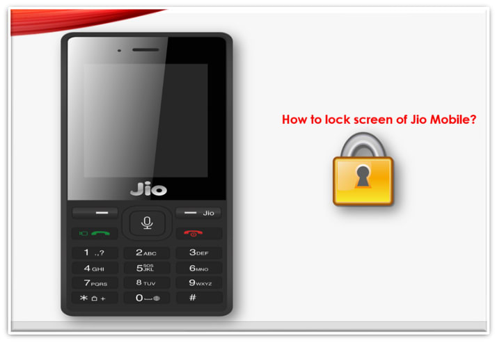 How to lock screen of jio mobile?