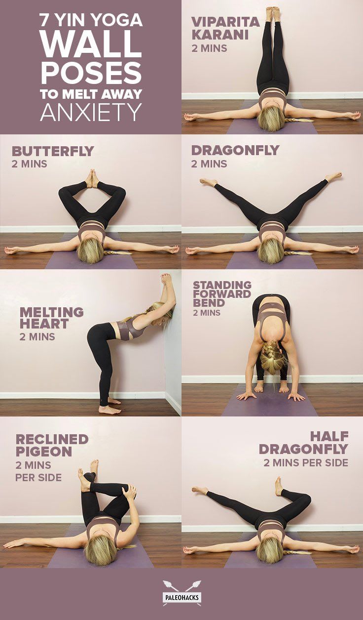 7 Soothing Yin Yoga Wall Poses To Melt Away Anxiety