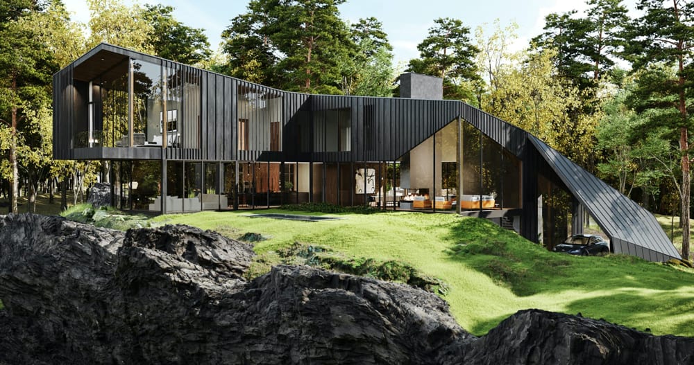 aston martin designs its first private residence 'sylvan rock' with S3 architecture