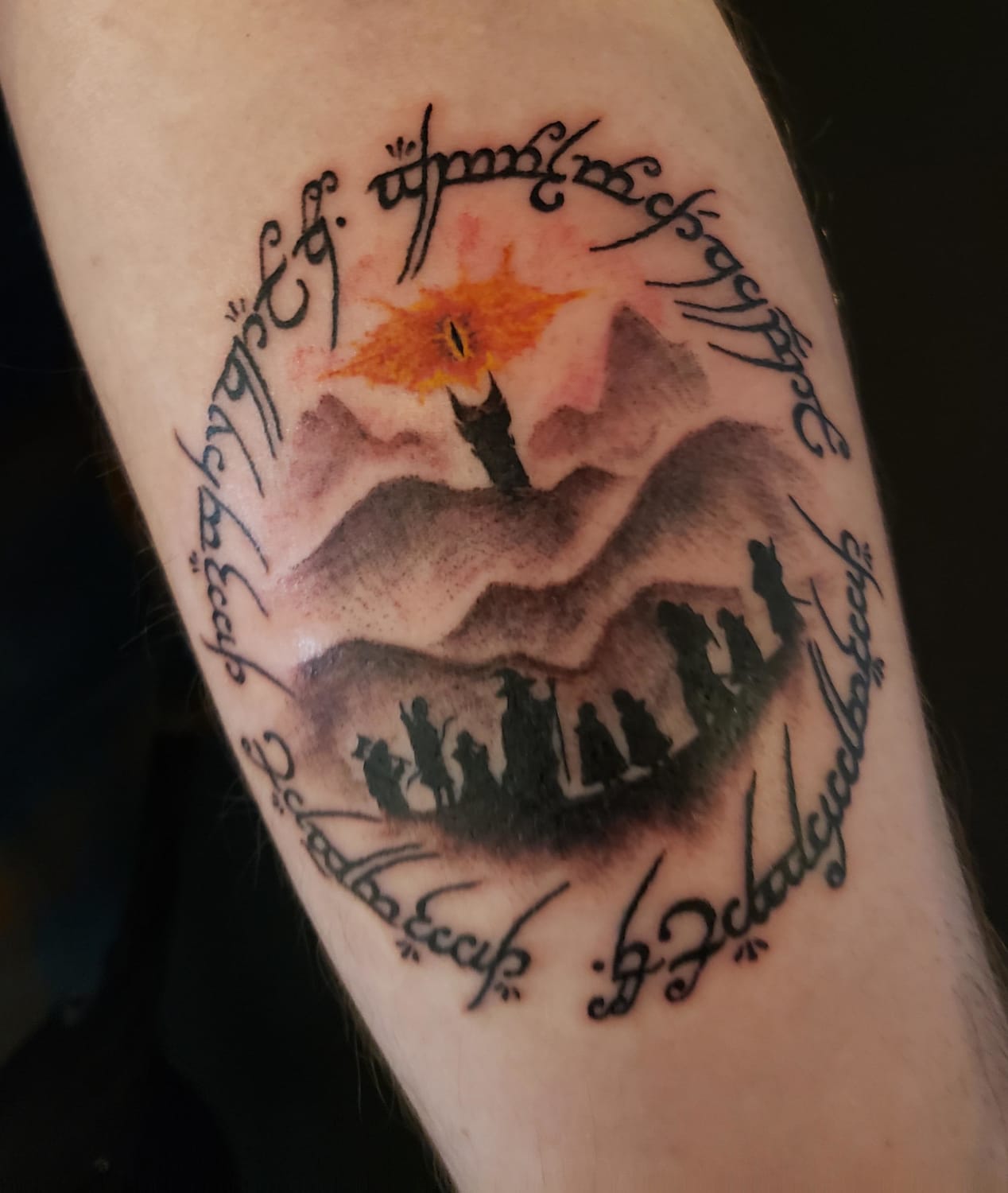 New LotR tattoo by Adam Spivak at HeartStrong in Toronto, ON