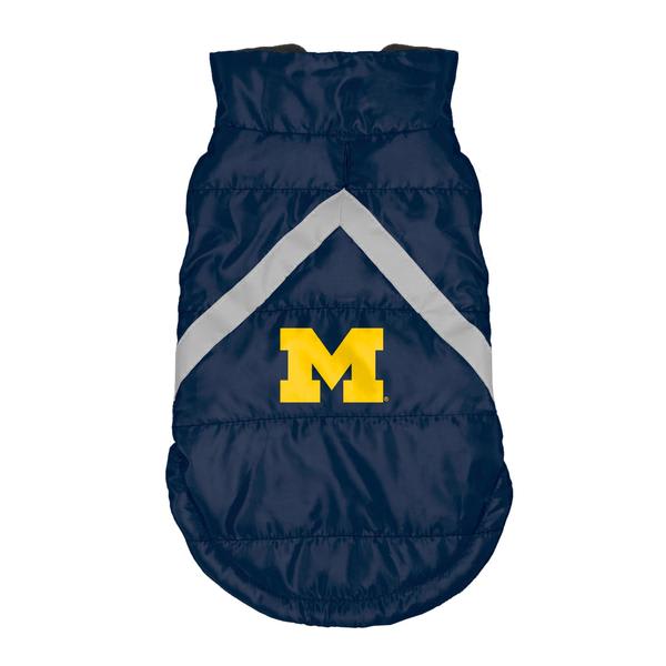 Michigan Wolverines Pet Dog Puffer Vest by Little Earth