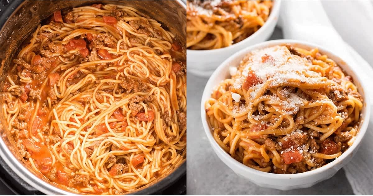 This Instant Pot Spaghetti Is Easier Than Frozen Pizza, and SO Much Tastier