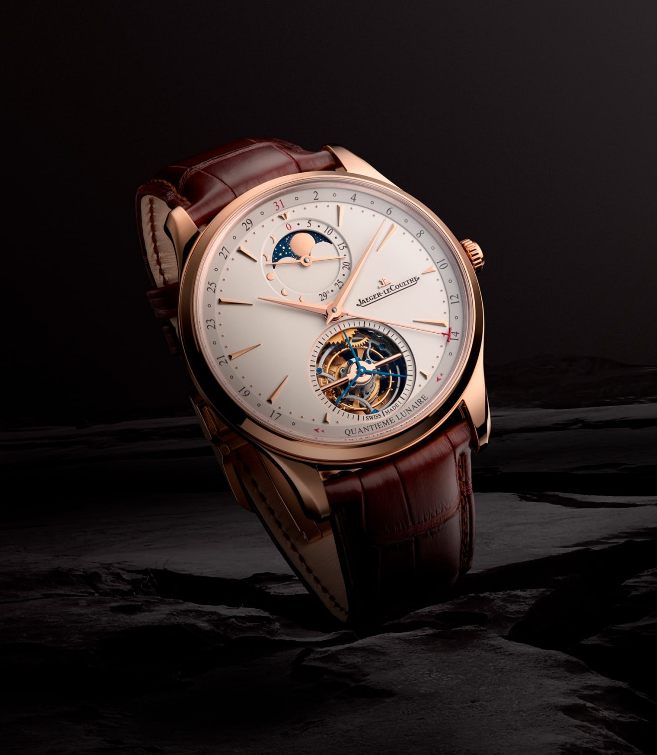 Jaeger-LeCoultre presents a new Master Ultra Thin uniting a moon phase display with a tourbillon