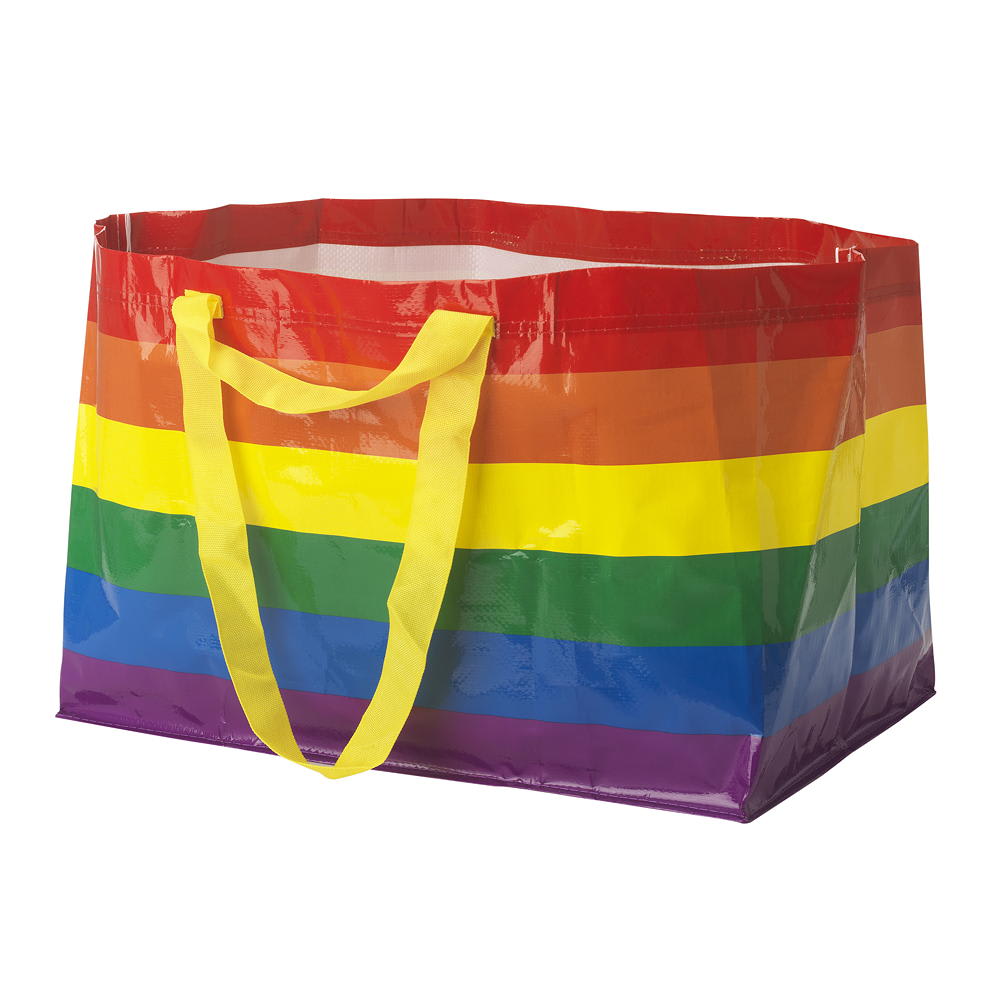 The iconic IKEA FRAKTA bag just got a rainbow makeover