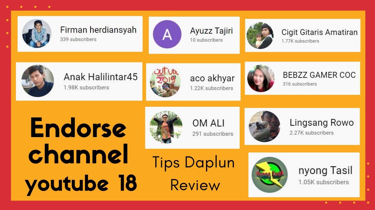 endorse channel youtube 18 [Daplun Review]