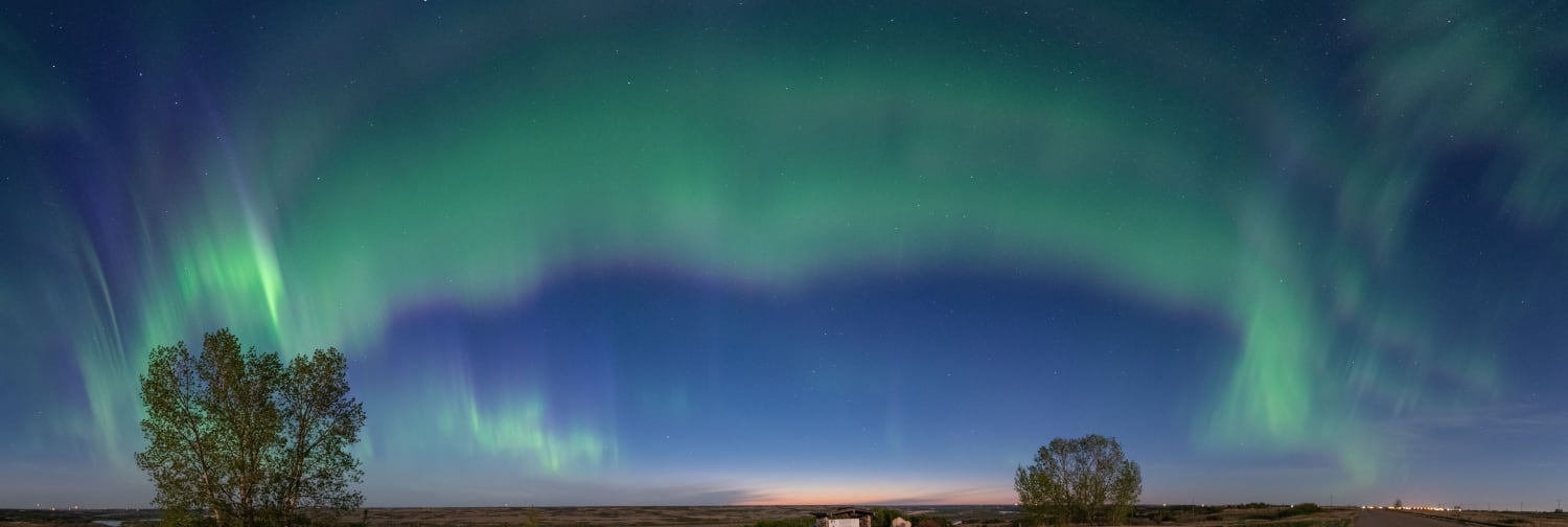 Saskatchewan, Canada: Aurora Borealis photographed in May 2021 by Gunjan Sinha. [OS]