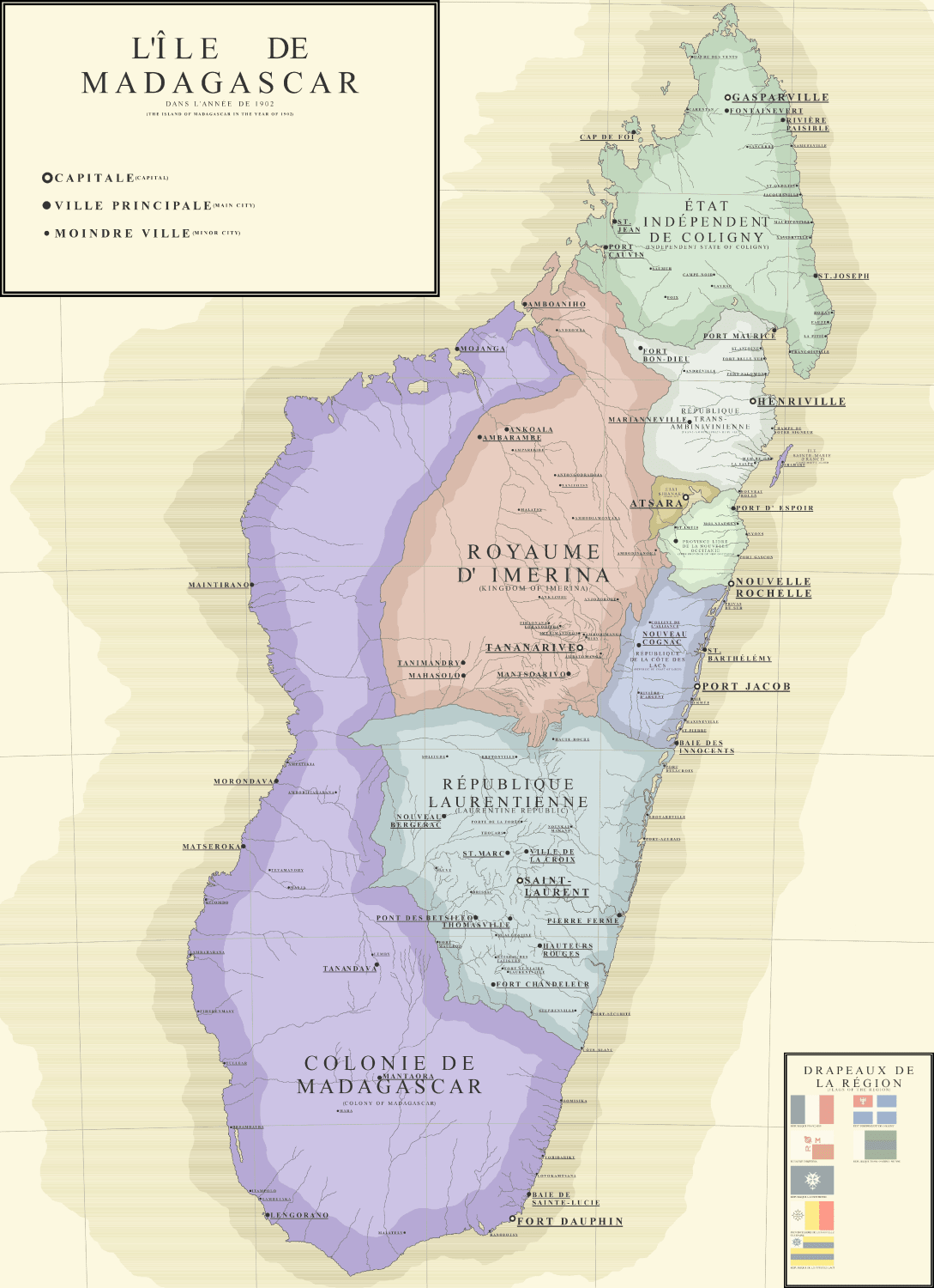 The Island of Madagascar in 1902, on the eve of the Third Huguenot War
