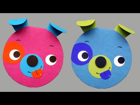 How to make paper Dog easy craft for kids