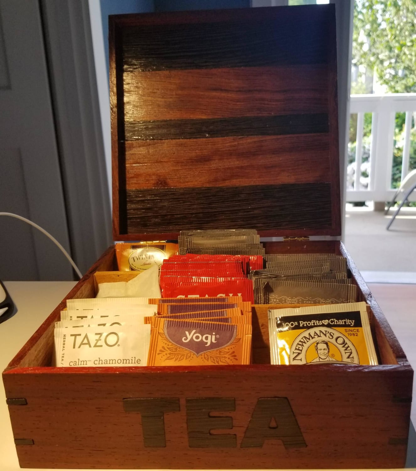 I've always wanted a fancy tea box, so I finally made one myself!
