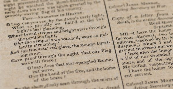For Sale: The First Printing of 'The Star-Spangled Banner'