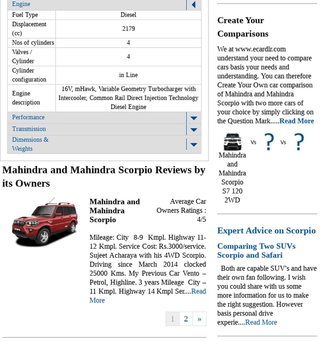 Mahindra and Mahindra Scorpio S7 120 2WD Price, Features, Specs, Mileage