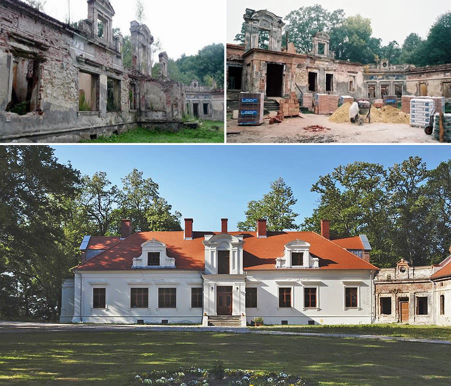 Radziwiłł Palace in Sichów Duży, Poland. Built in 1794, its last owners