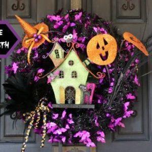 Haunted House Halloween Wreath