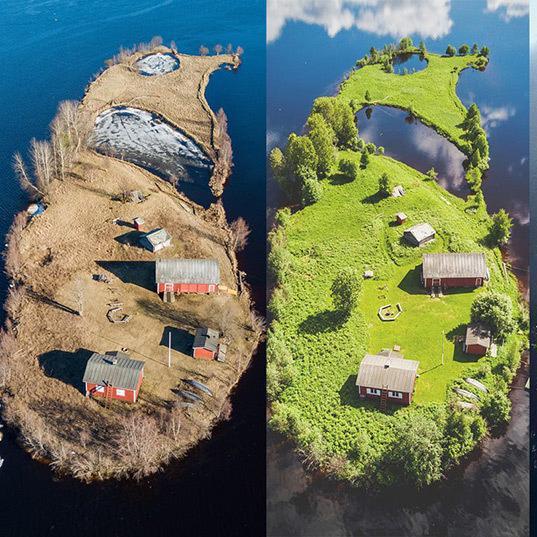 Four seasons on The small Island Kotisaari By Jani Ylinampa