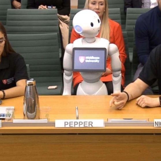 A robot presented evidence about AI to a British Parliament committee