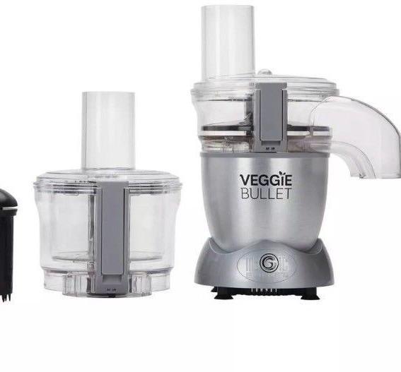 Veggie Bullet 12 Piece Set - 3 Function Shred, Slice, and Spiralize - Brand New! 857019006468
