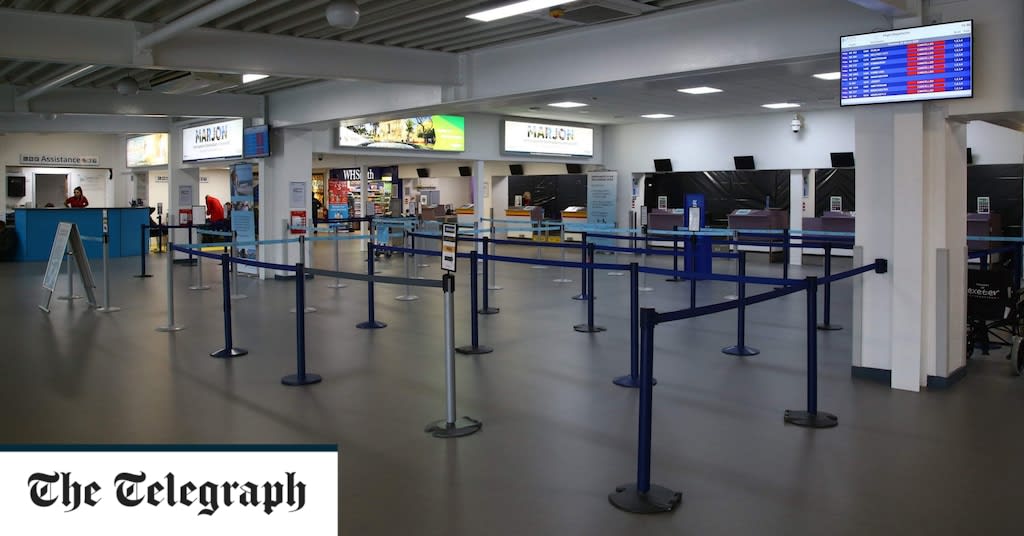 Exeter airport had just nine passengers in May