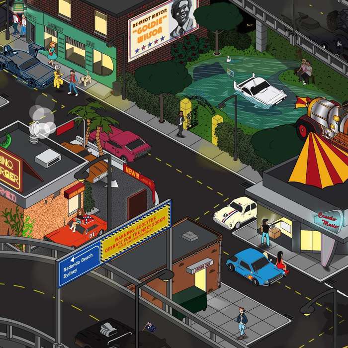 Can You Find All the Pop Culture Car References in This Picture?
