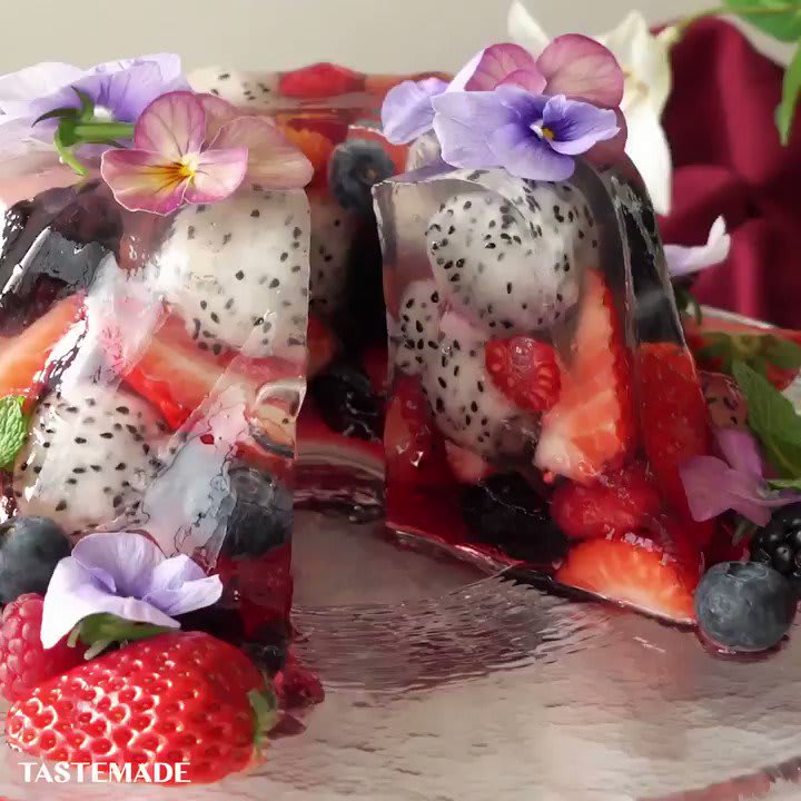 The best way to show off fresh summer berries? This crystal clear jelly!