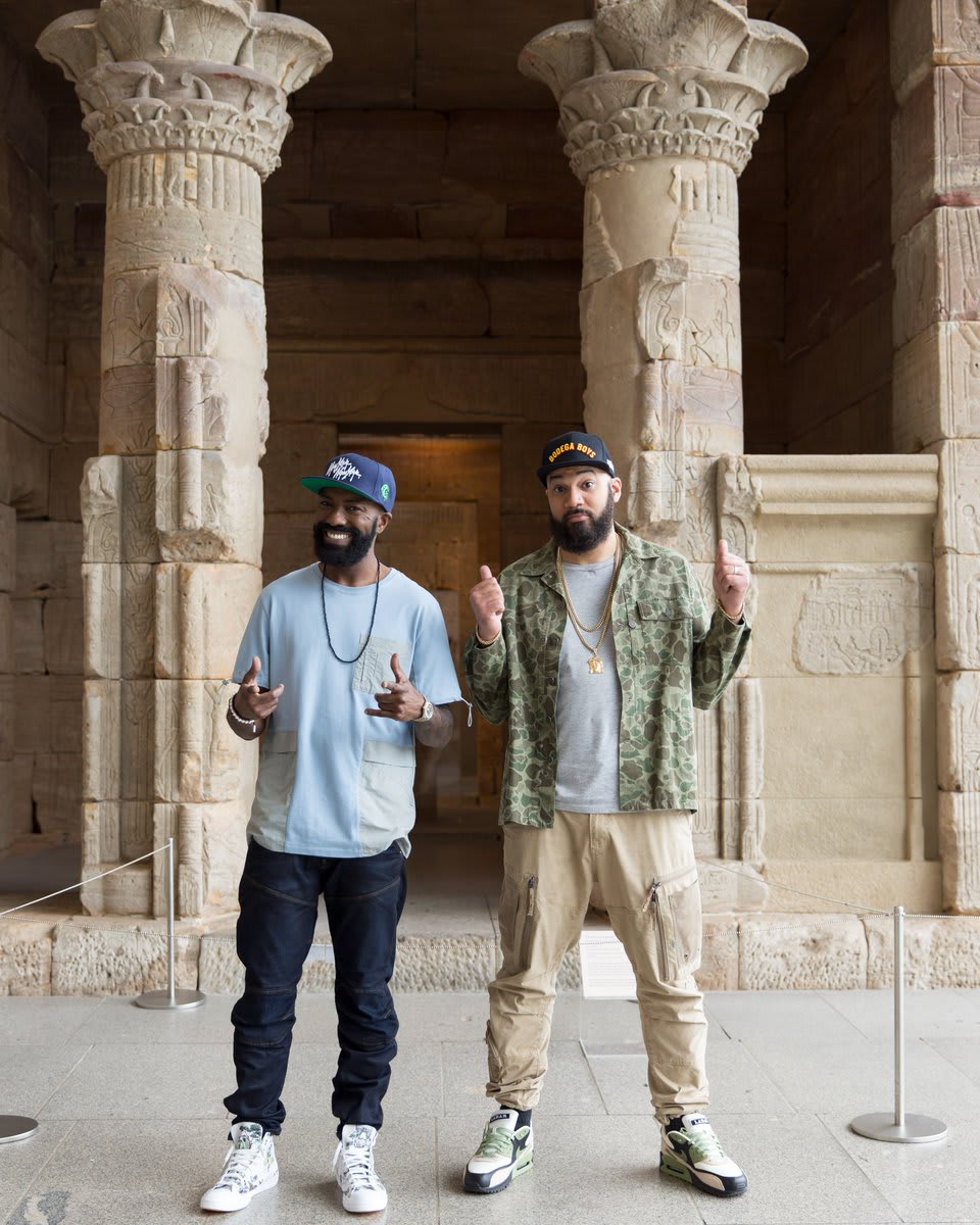 @BodegaBoys take The Met ✨ It was a joy to welcome Bronx comedy duo @desusnice and @thekidmero into the Museum to film @shodesusandmero. In between takes, they stopped to strike a pose and take a closer look at the Temple of Dendur.
